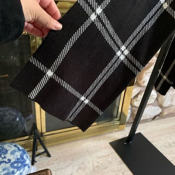 Eloquii womens plus Mock Neck Windowpane Plaid Sweater - Picture 5 of 10